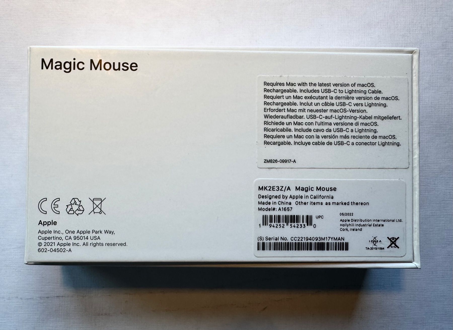 Apple Mouse: APPLE Magic Mouse (wireless, Bluetooth) – Nuovo (secondo la descrizione) da Zürich venduto da collins9_kate1 3