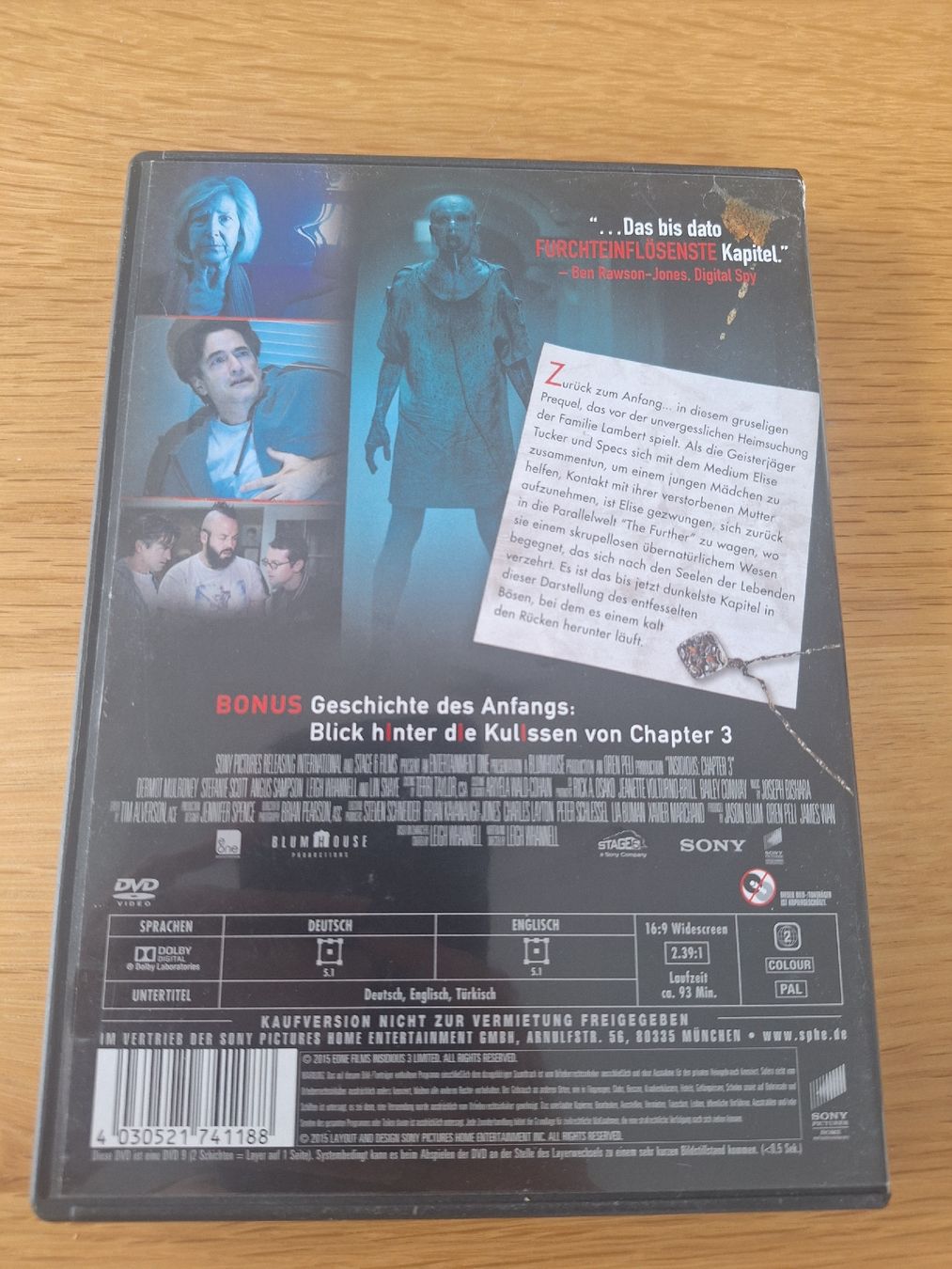Alle DVDs: Dvd Insidious Chapter 3 – Gebraucht aus Wanzwil von chlinih93 1