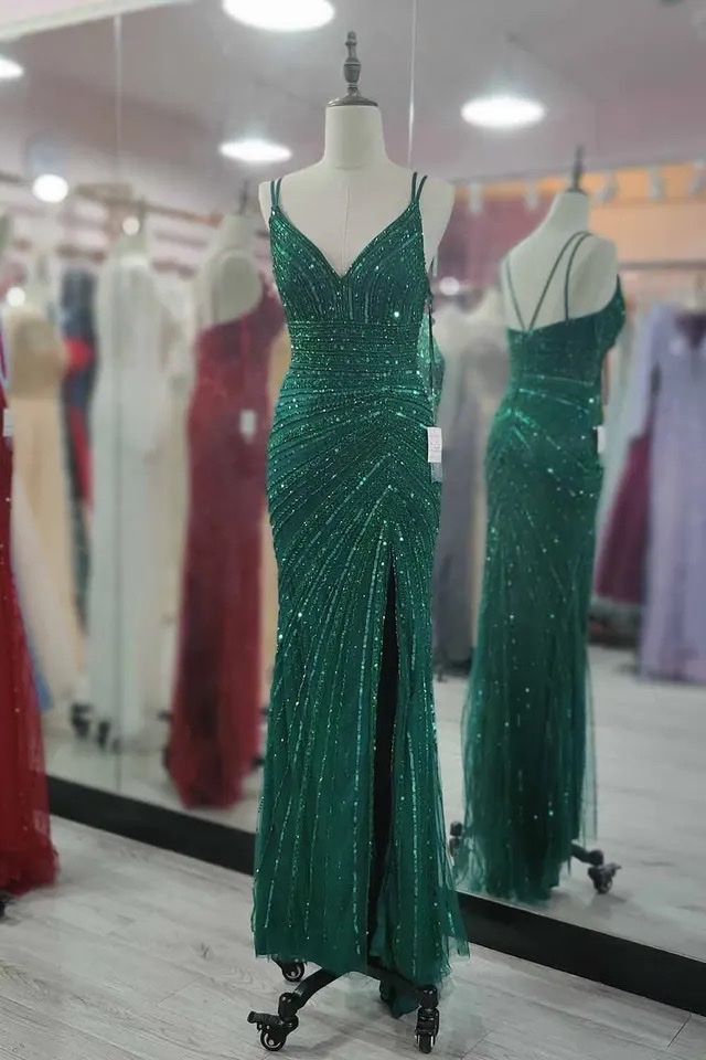 Vestiti: Evening Gown sequined green size s new – Nuovo (secondo la descrizione) da Appenzell venduto da mir_rqn6 1