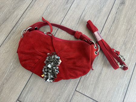 Designer Suede Beaded Handbag, Shoulder Bag, Evening Bag!