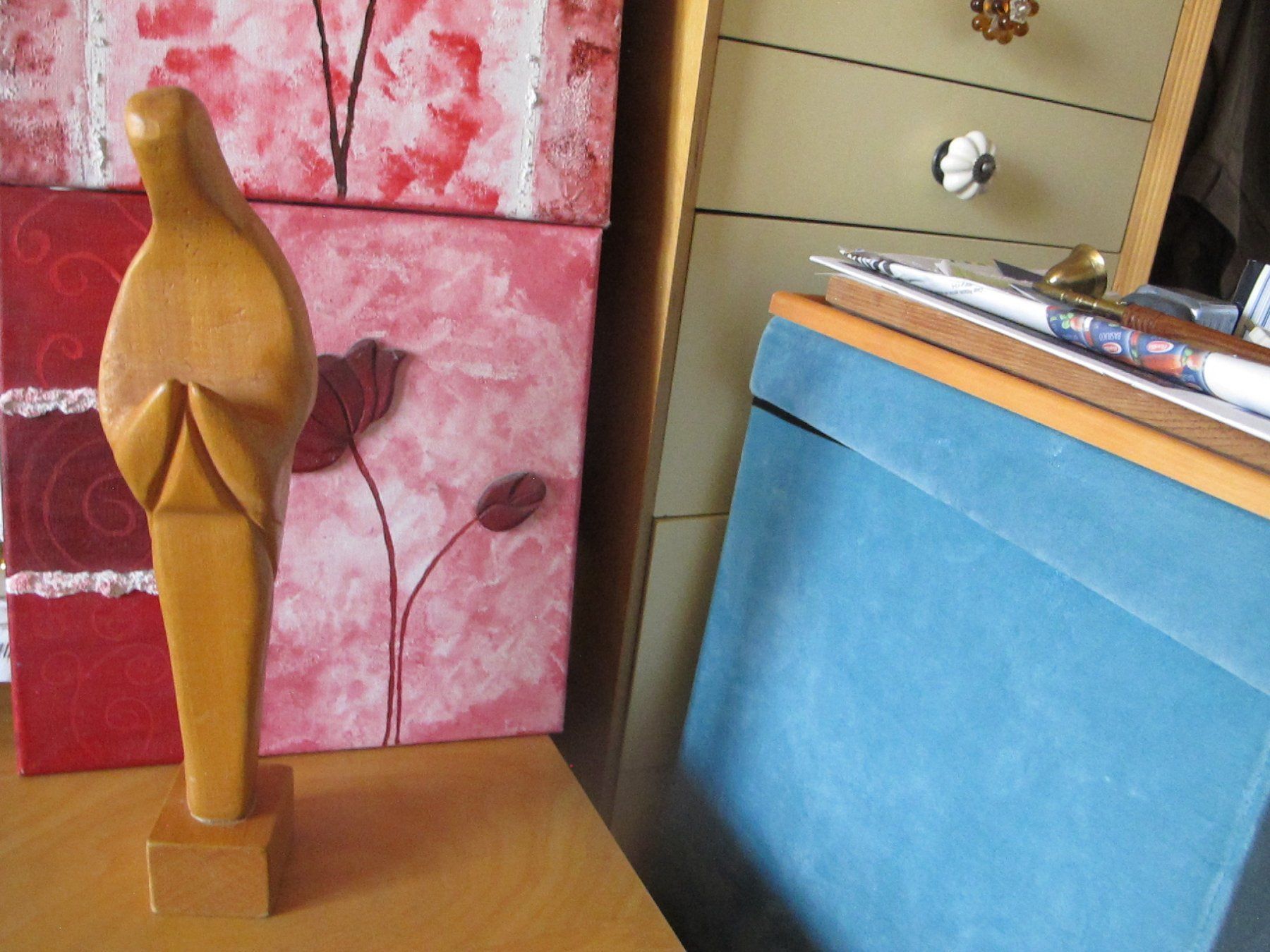 Skulpturen & Statuen: Alte geschnitzte Heiligenfigur Holzfigur – Gebraucht aus Löhningen von Chimae67 9