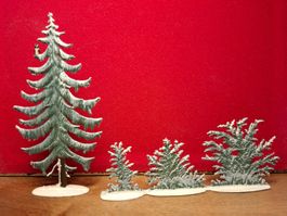 Wilhelm Schweizer Tannenbaum mit Eule und Sträucher - handbe