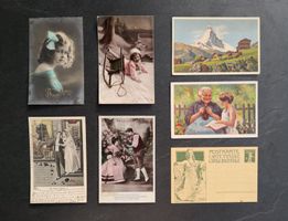 7 Alte Postkarten Schweiz Romantik Jugendstil Konvolut