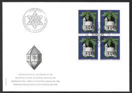 FDC 1072 Viererblock Weihnachten ET Bern 19.11.2002
