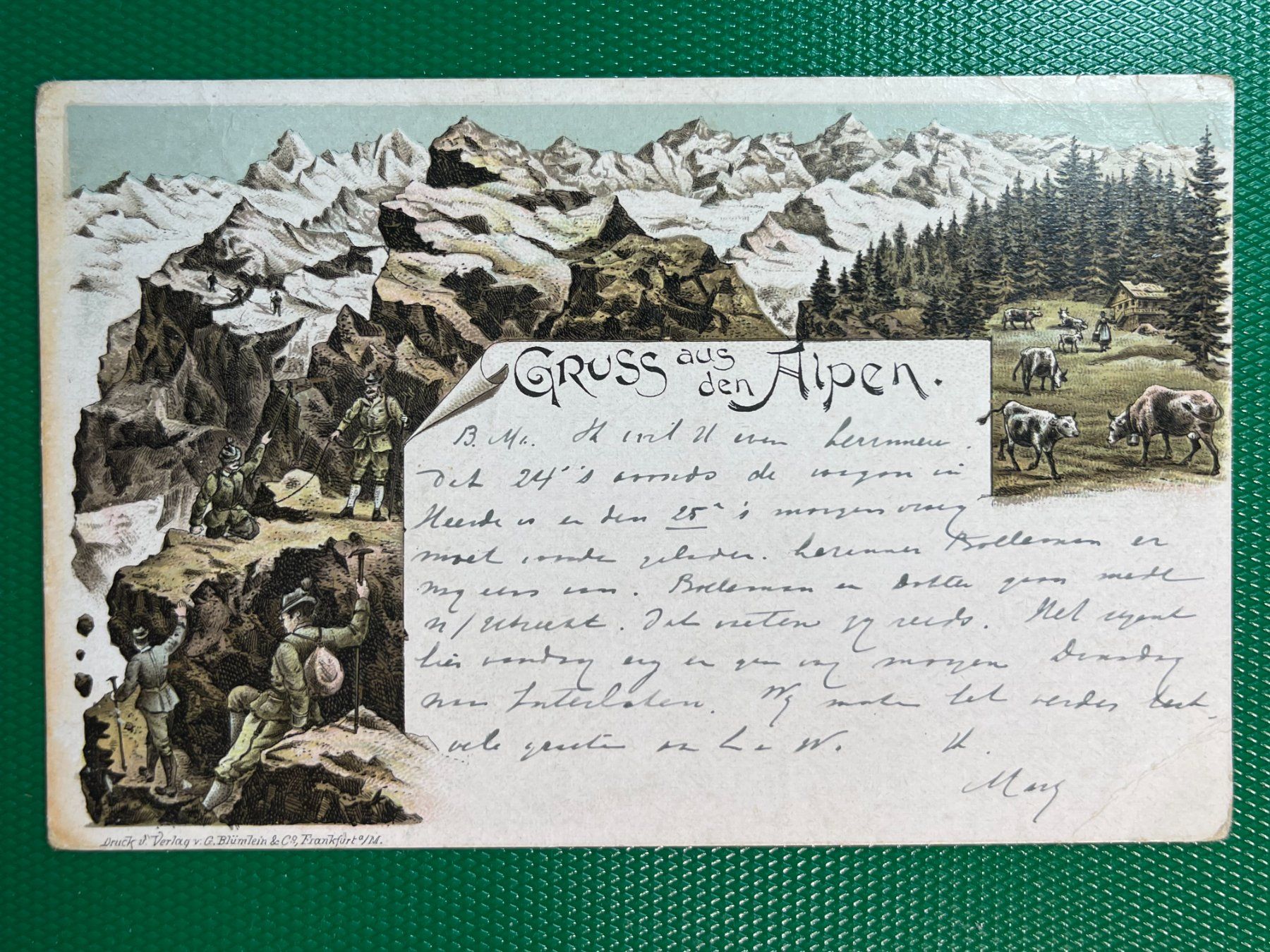 Cartoline postali: Gruss aus den Alpen - 1897 – Usato da Steg VS venduto da _vinci_
