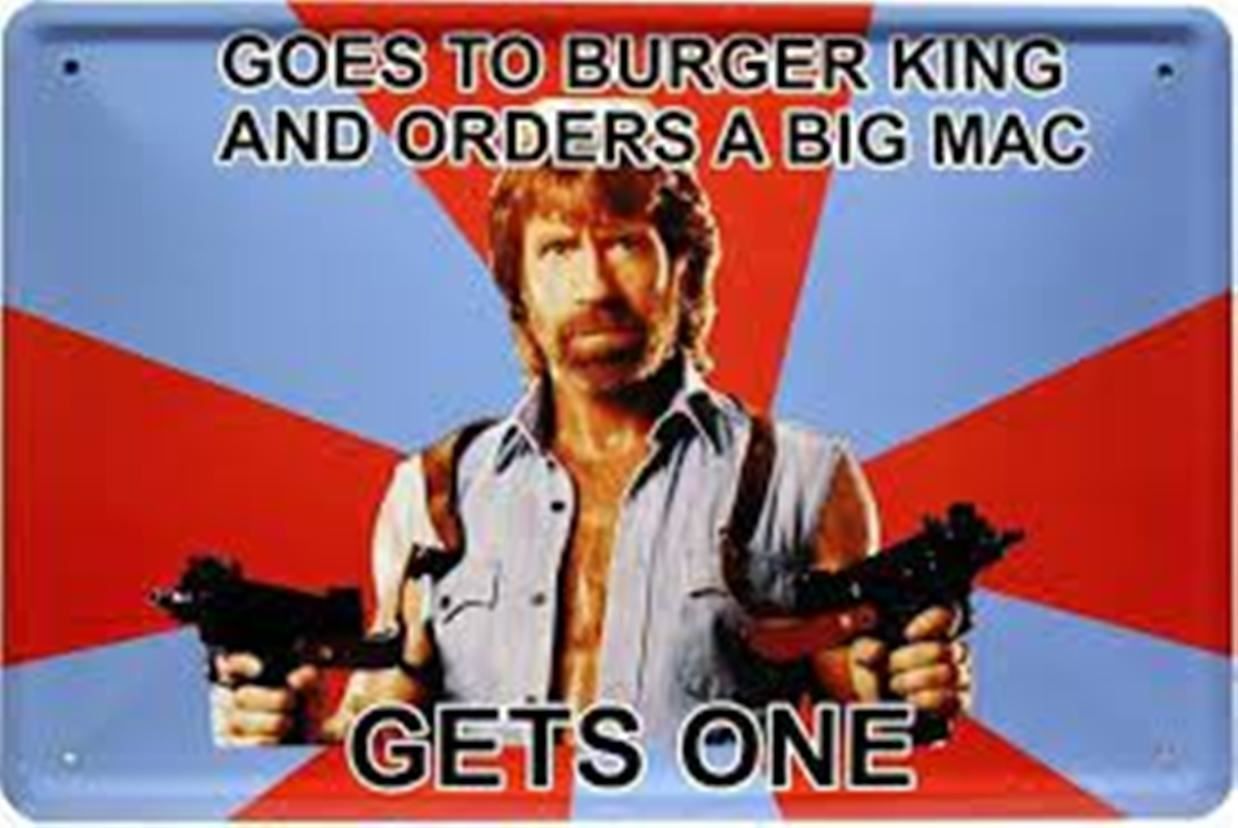 Insegne: Blechschild-CHUCK NORRIS-GETS ONE.. – Nuovo e nell'imballaggio originale da Rupperswil venduto da big-one-sale