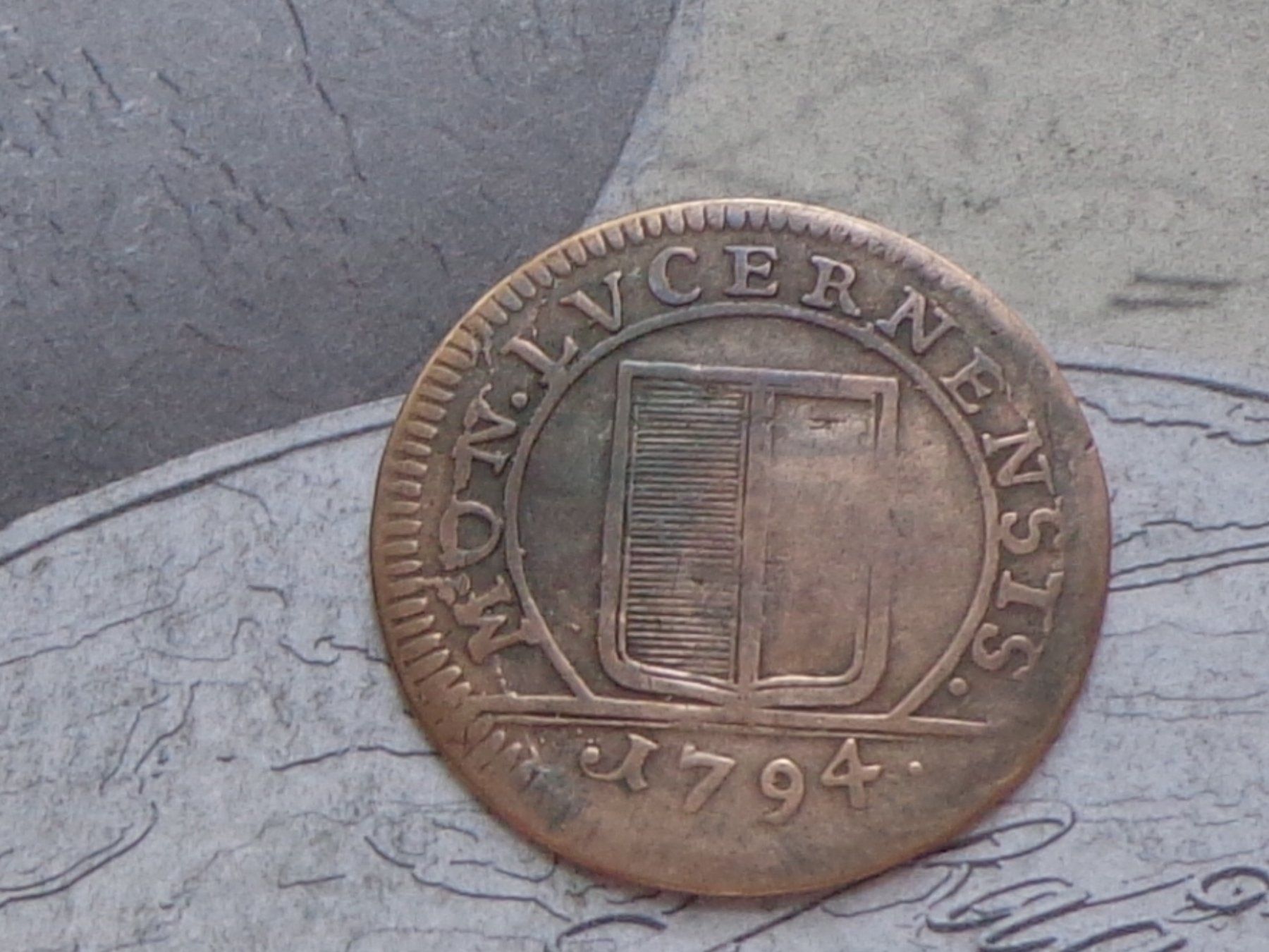 Alle Münzen: Canton Luzern/Lucernensis Schilling 1794 – Gebraucht aus Pully von UCA01