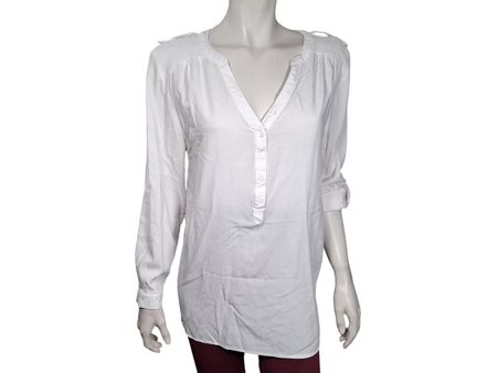 BONPRIX Tunika-Bluse, weiss, Viskose, Gr. 40