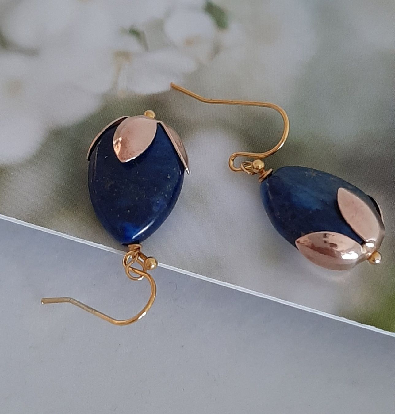Orecchini pendenti & Orecchini a lobo: Lapislazuli Ohrschmuck! – Nuovo e nell'imballaggio originale da Allschwil venduto da Weyli18 1