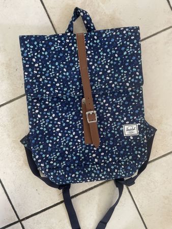 Herschel Rucksack Damen blau geblümt Top Zustand