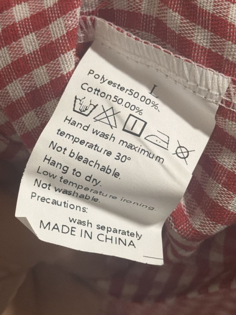 Blusen: Red Gingham Puff Sleeve Blouse - Size L – Gebraucht aus Luzern von amfs3 3
