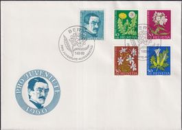 1960, FDC: J183-J187 mit ET-Stempel BERN, ohne Adresse.