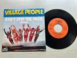 VILLAGE PEOPLE tolle Single Kult Top Can't stop  70's SWISS