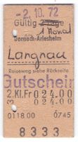 Billette Dornach - Arlesheim - Langnau via Basel - Olten