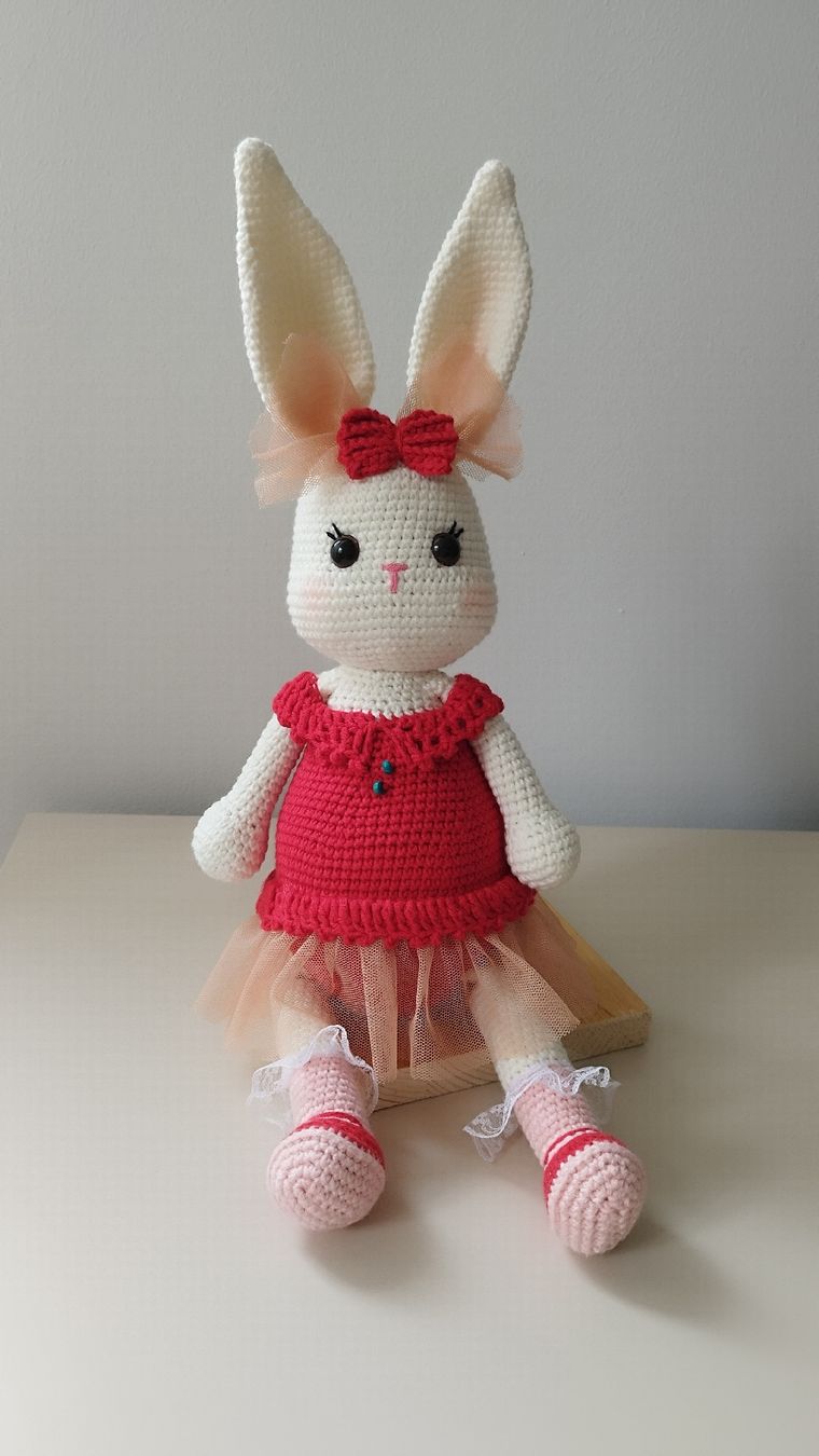 Bambole: Handmade Crochet Bunny Doll, New - Gift for Easter! 42cm – Nuovo e nell'imballaggio originale da Arnex-sur-Orbe venduto da can_97vn 2
