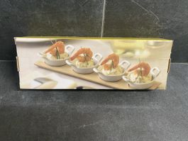 Neu Mini Aperoset 5-teilig Bambus/Porzellan für Apéro 🥂
