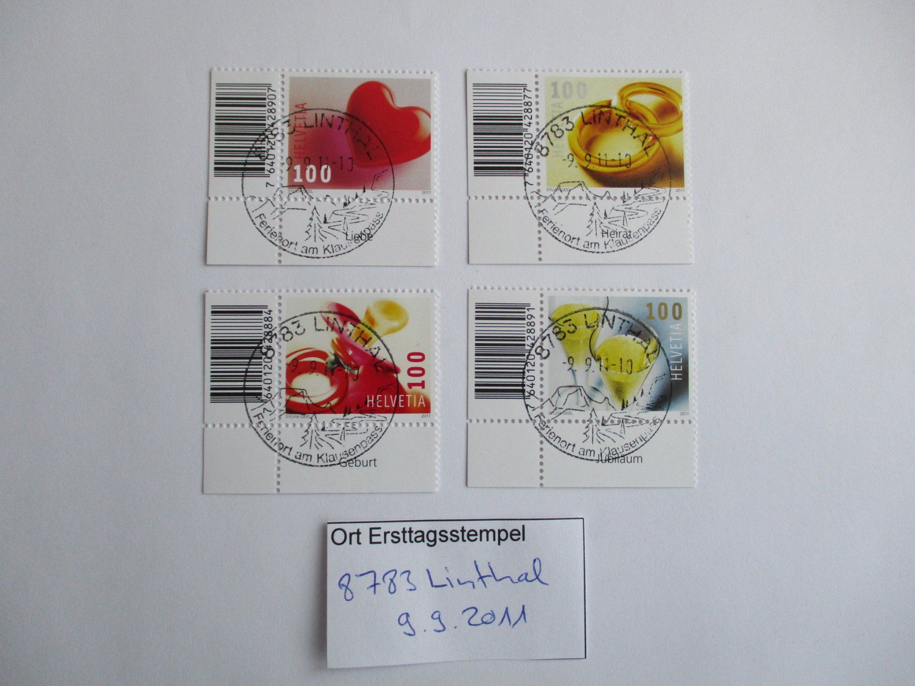 Alle Briefmarken: Voll Ort Ersttagsstempel 8783 Linthal – Gebraucht aus Langnau b. Reiden von Aktuell88