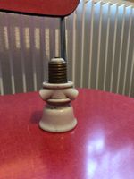 Lampenfassung mit Doppelstecker, antik