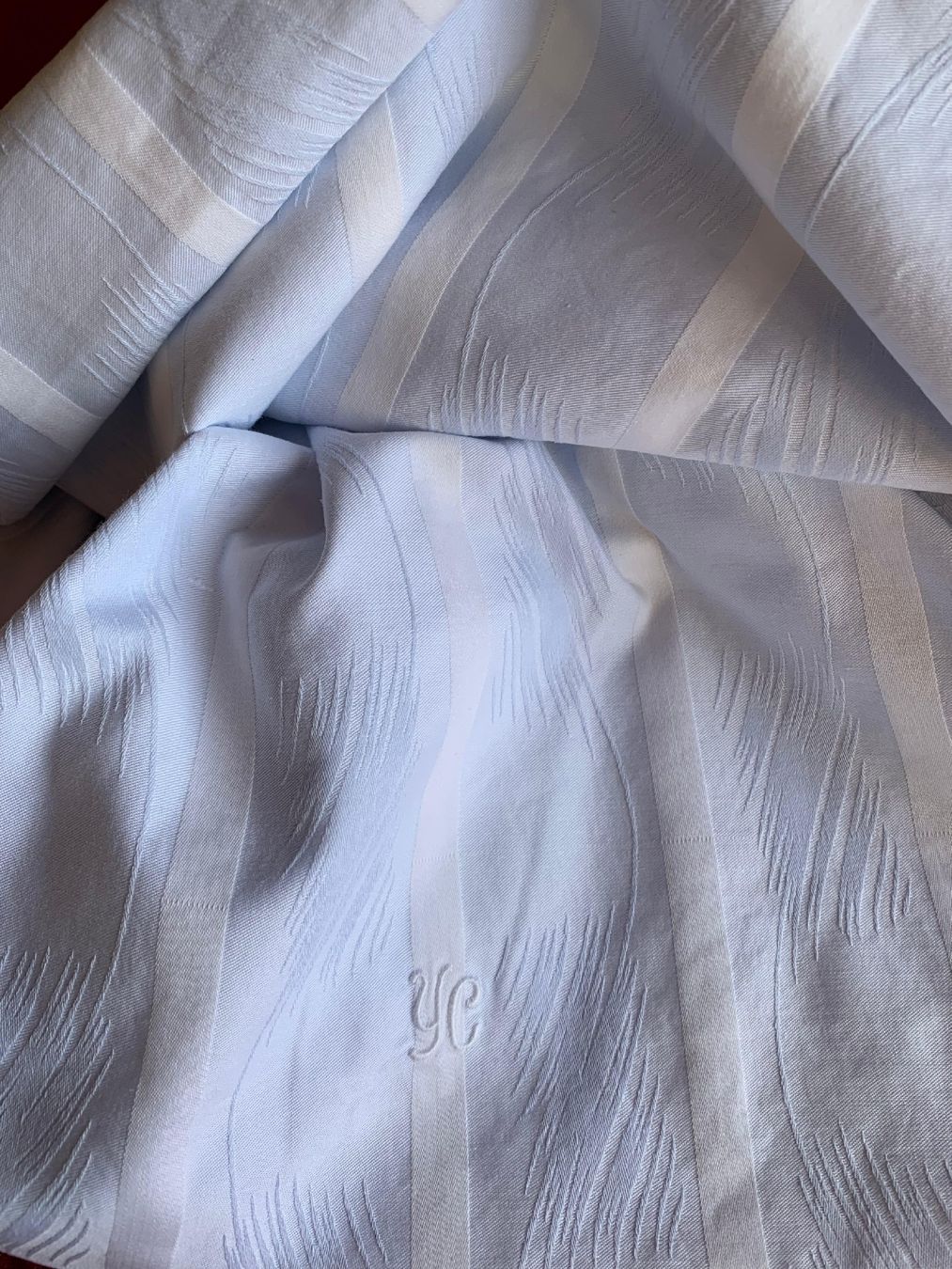 Biancheria da letto: Linge de lit en coton rayé bleu-blanc. – Nuovo (secondo la descrizione) da Dompierre FR venduto da fat_xth5 4