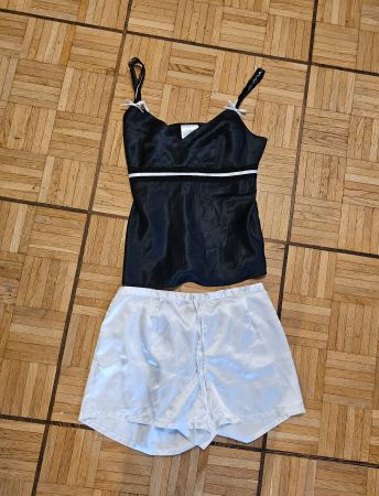 Pyjama: Top + Shorts Gr. S Satin Look C&A Lingerie