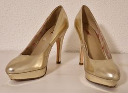 goldene High Heels, CUBE, Gr. 38