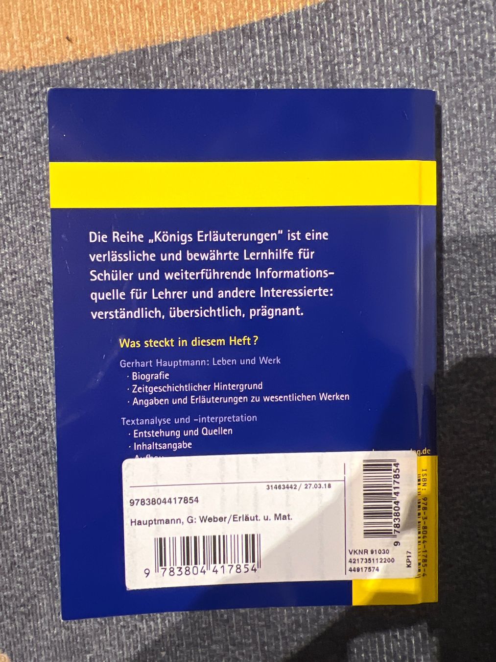 Bücher: Königs Erläuterung Die Weber – Gebraucht aus Wattwil von ale_k72l 1