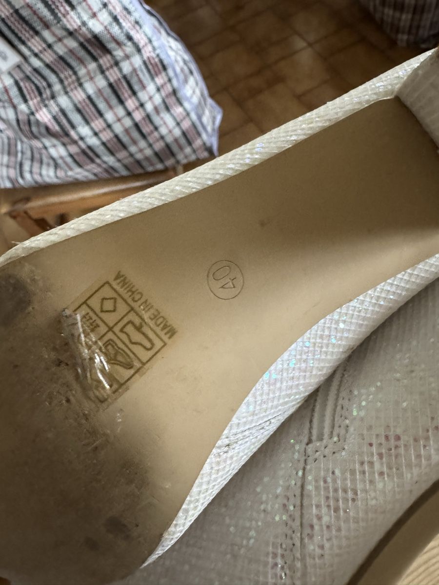 Scarpe da donna: Bottines blanches scintillantes, taille 40 – Nuovo (secondo la descrizione) da Veyrier venduto da kimedovapa 3