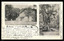 Aubonne, Villa mit Säulenvorbau, Garten
