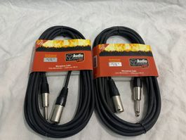 2x 5m Klinke M auf XLR W Kabel von Audiodesign Pro (s515)