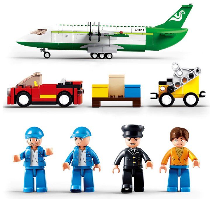 Kit di costruzioni: Frachter Flugzeug Bausteinset mit Minifiguren – Nuovo e nell'imballaggio originale da Oensingen venduto da CSCollectors 3