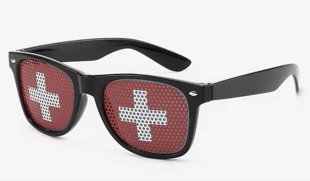 Brillen & Gläser: Schweiz Fan Brille – Gebraucht aus Biel/Bienne von Bolagol9