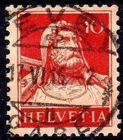 VEVEY 1915 TELLBRUSTBILD 10 RP SBK 126II VOLLSTEMPEL - U177