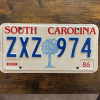 🇺🇸 U.S. Autoschild - South Carolina ZXZ 974 - ORIGINAL