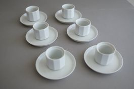Rosenthal Polygon weiss, Porzellan, Eierbecher Set