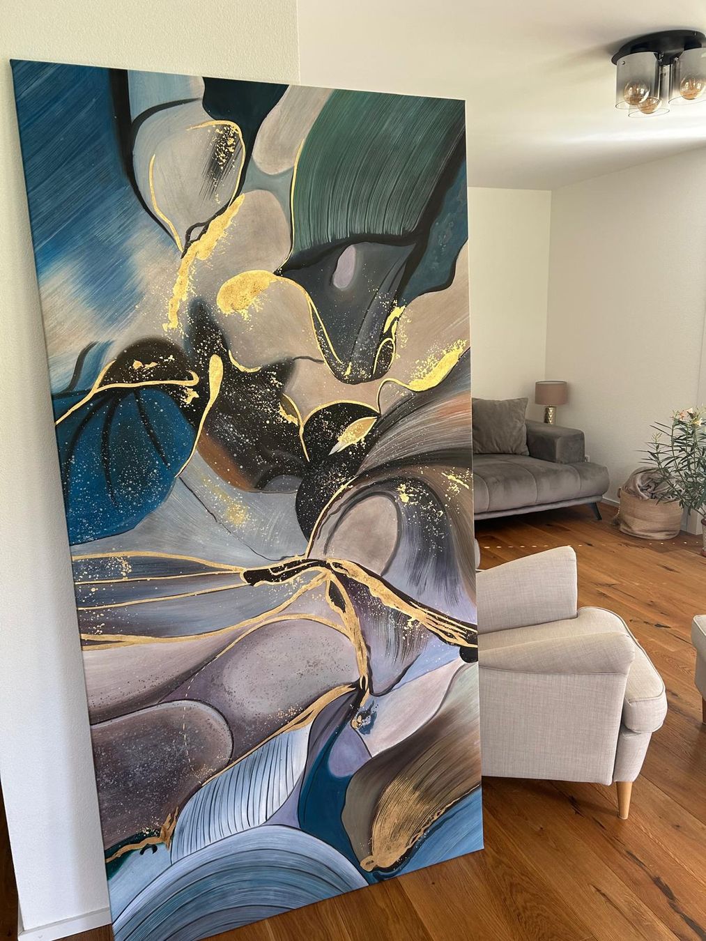 Dipinti: 200xm x 100cm - Abstraktes Gemälde – Nuovo (secondo la descrizione) da Zeneggen venduto da David_Galerie
