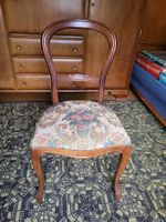 Alter antiker Biedermeier Stuhl Polsterung Vintage Sessel