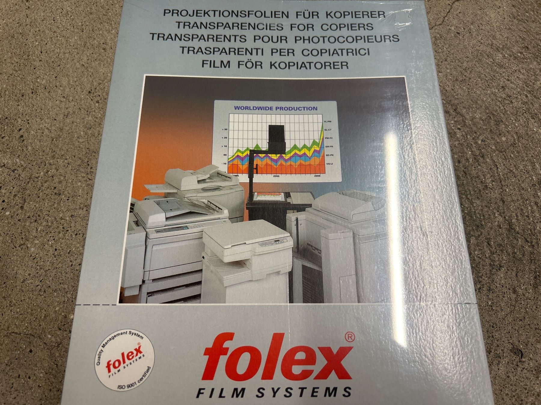 Fogli trasparenti: Folex X-368 RS Projektionsfolien Transpau NEU – Nuovo e nell'imballaggio originale da Regensdorf venduto da Spyke55