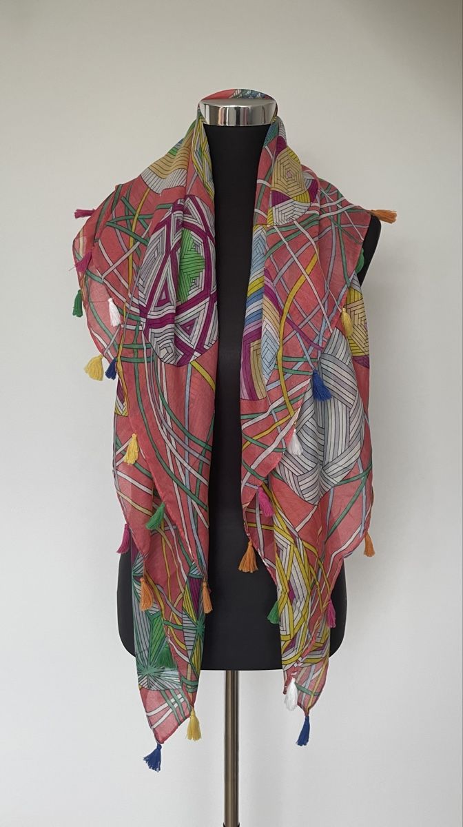 Foulard & Sciarpe: Fröhlicher Frühlingsschal – Nuovo (secondo la descrizione) da Grenchen venduto da M_ina