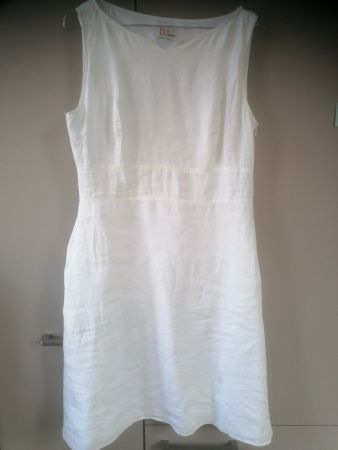 Weisses Leinenkleid 40