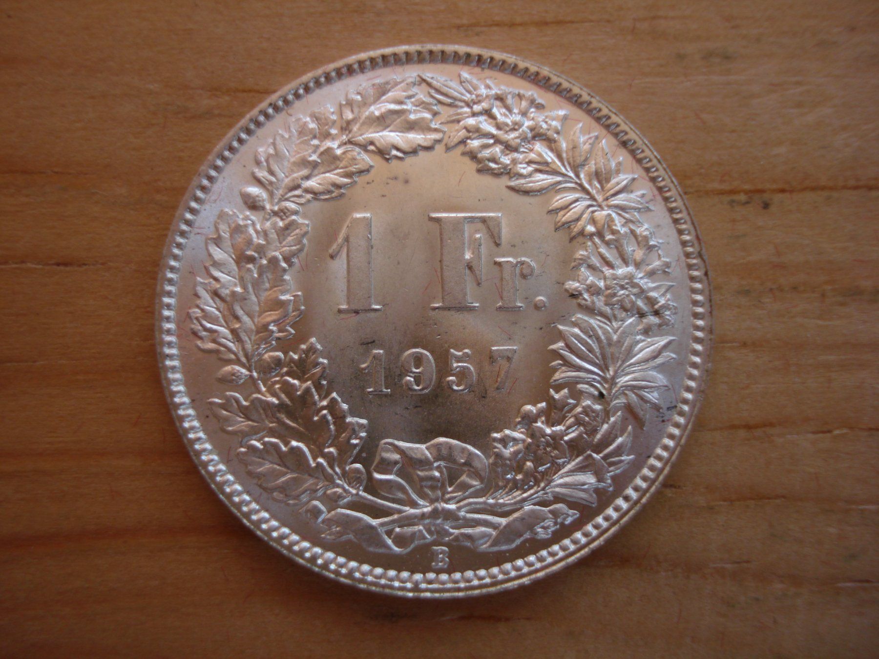Tutti le monete: (C1) 1 Franken 1957 STGL – Usato da Erlach venduto da Net-Coins