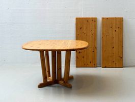 Esstisch im Landhausstil mit 2 Einlegeplatten, 1970er Jahren