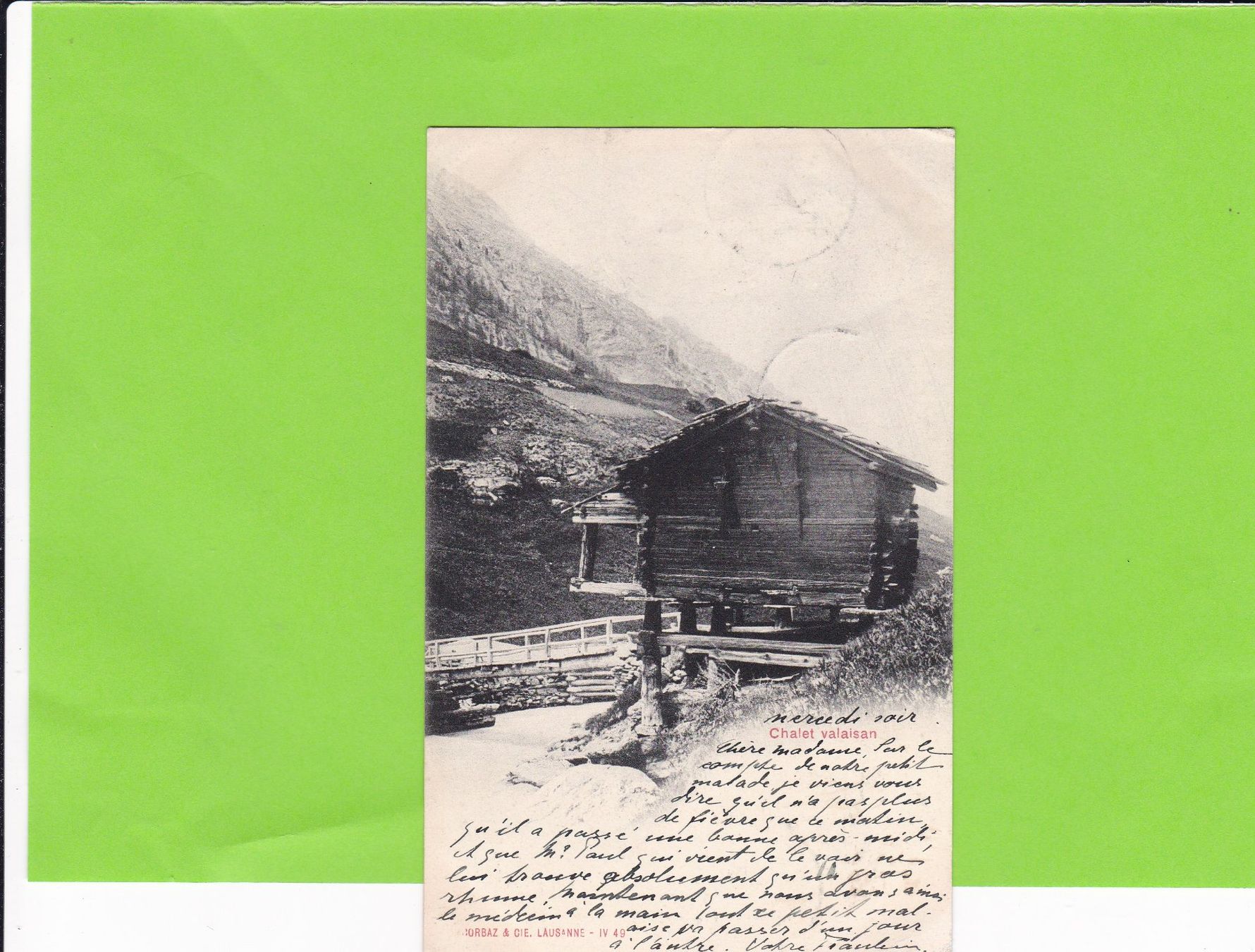Cartoline postali: Chalet valaisan – Usato da St. Peterzell venduto da neckertal