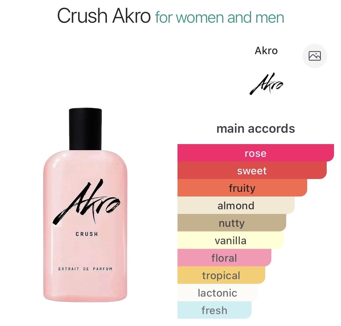 Profumi & Eau de Toilette: EDP Crush by Akro (decant) – Usato da Genève venduto da StaceyH 1