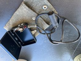 Militaria Schweizer Armee Taschenlampe mit Etui gebraucht