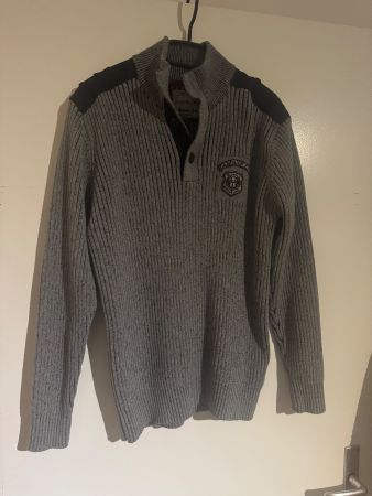🩶 Grauer Herren-Strickpullover, Angelo Litrico – Grösse XL