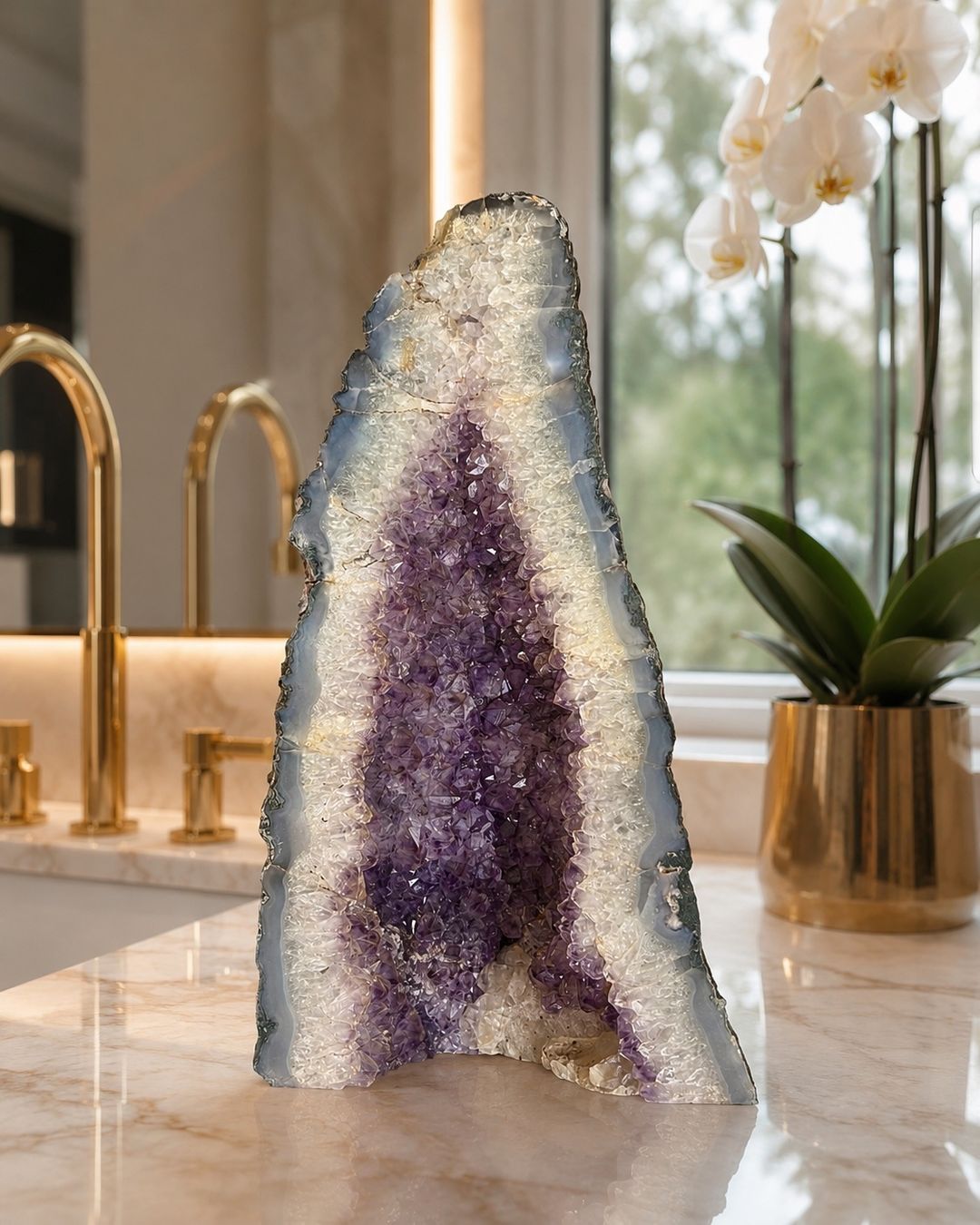 Minerali & Pietre curative: Amethyst Geode Dekoration mit schöner Kristallbildung – Nuovo (secondo la descrizione) da Basel venduto da Richard467