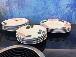 Wildrose Villeroy Boch Geschirr Teller Vintageschirr Tisch