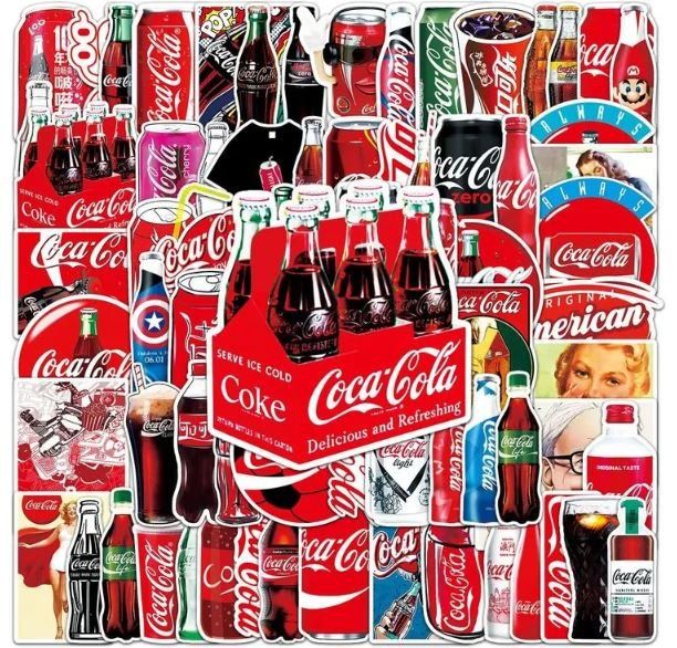 Sticker: Coca Cola Zero Light Softdrink Aufkleber 50 tlg. Stickerset – Nuovo e nell'imballaggio originale da Dättlikon venduto da easythings 2