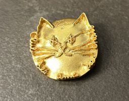 Rare Broche Jean Cocteau "Club des amis des chats"