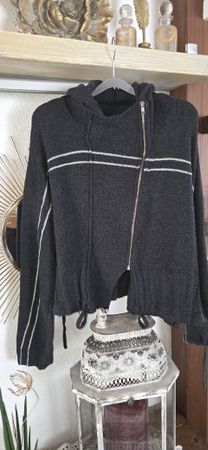 Lourdes Bergada Strickjacke mit Kapuze, Asymmetrisch, L/XL O